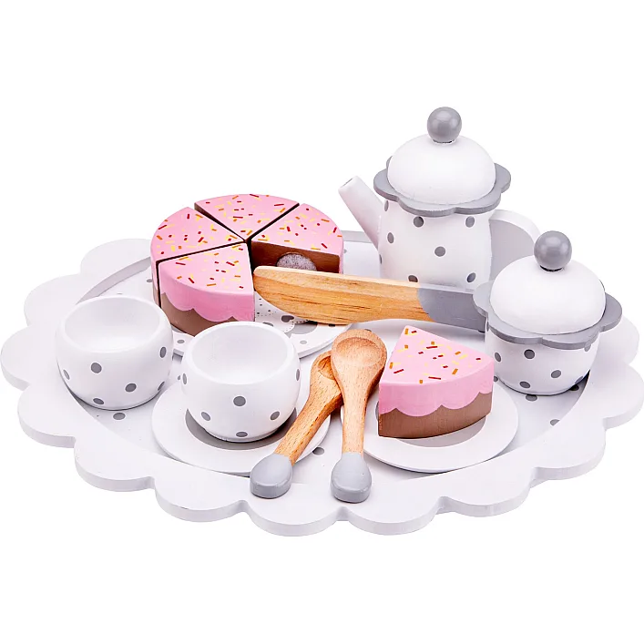 Игровой набор для кофе/чая с тортом (белый) New Classic Toys (10621)