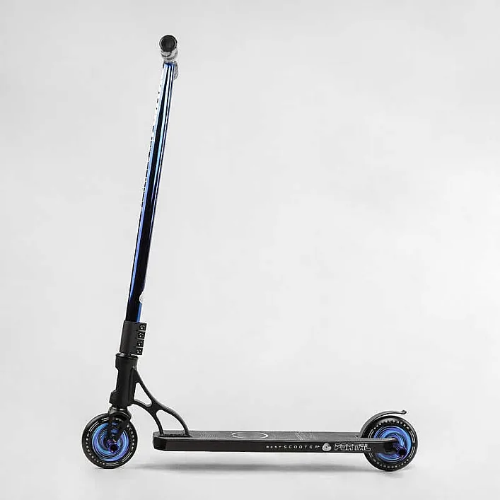 Самокат трюковый PL-71744 Best Scooter (4) "Portal" HIC-система, ПЕГИ, алюминиевый диск и дека, колёса PU, d=120мм, ширина руля 58 см