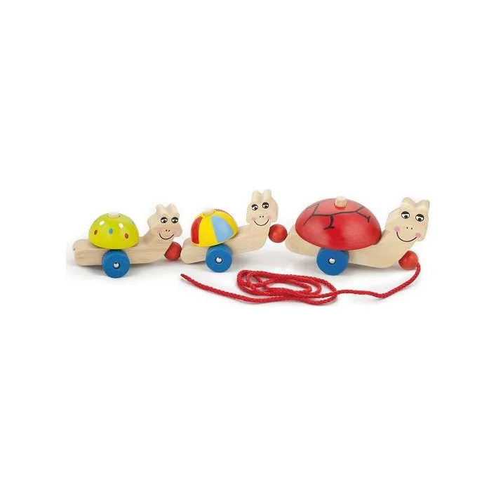 Деревянная каталка Viga Toys Черепашки (59949)