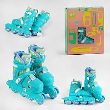 Ролики 76933-XS размер 26-29 (6) цвет СИНИЙ, колеса PU, стелька – 15-16.5 см, d колес – 6 см, в коробке