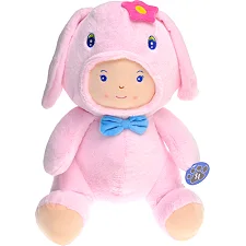 Кукла мягкая в костюме зайчика в шарик D1802 р.40*30*20см (Лял7044)