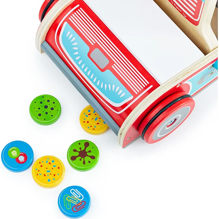 Игрушечный вертикальный пылесос, Bigjigs Toys, деревянный, арт. 33009
