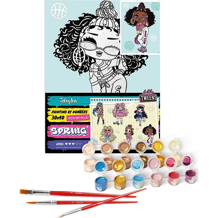 Набір для розпису по номерах для дітей "L.O.L. Surprise! Tweens Hoops Cutie" 30х40 см. KHO6285 IDEYKA (Нас9968)