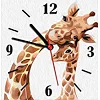 Годинник-картина за номерами "Жирафчики", 30х30 см