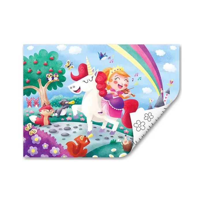 Пазл Hape Єдинороги з розмальовкою (E1642)