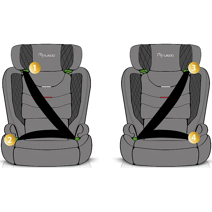 Автокрісло Nukido Louis Soft ISOFIX 15-36 кг, сіре