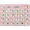 Дерев'яна абетка-вкладиш англійська "ALPHABET" 3240-03-001 рожева 29х39 см
