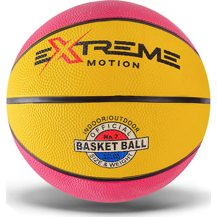 Мяч баскетбольный Extreme Motion BB1485 № 7, 520 грамм Розовый