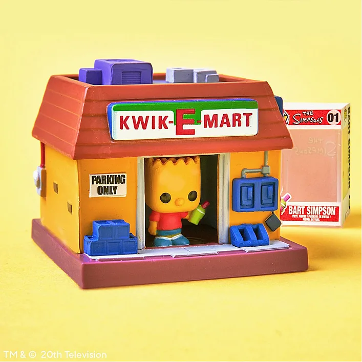 Набір фігурок BITTY POP! Town серії "Сімпсони" - БАРТ СІМПСОН І КВІКІ-МАРТ