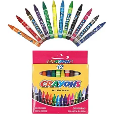 Крейда воскова Crayons 8496-12B, набір 12 кольорів (Нас8749)