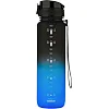Бутылка для воды UZSPACE 3038(Black-Blue) 1000 мл, черно-синяя