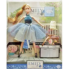 Кукла "Emily" с аксессуарами, шарнирная QJ102 р.28.5*6.5*32.5см