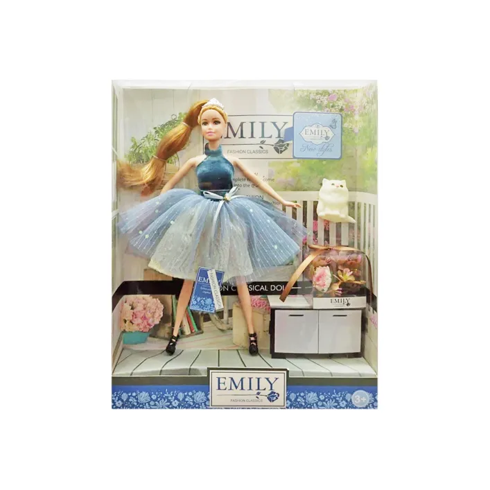 Кукла "Emily" с аксессуарами, шарнирная QJ102 р.28.5*6.5*32.5см