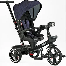 Велосипед 9155 / 331-09 BestTrike "Marco" (1) поворотное сиденье, складной руль, колеса с прорезиненным PU, корзина, телескопическая ручка, фара музыкальная