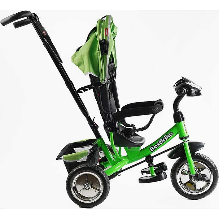 Велосипед 3-х колесный 69-067 Best Trike (1) КОЛЕСО ПЕНА, d=25см переднее, d=20см задние, фара музыкальная, USB, Bluetooth, в коробке