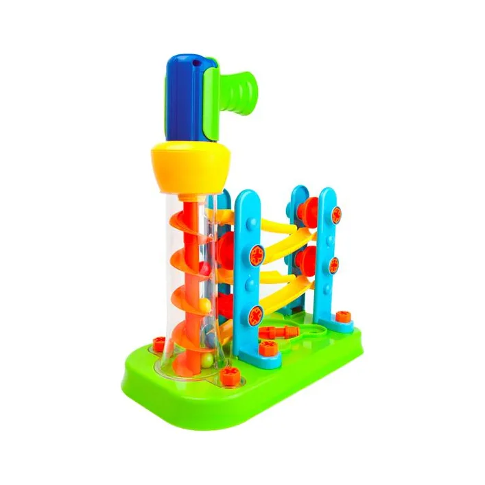 Набор для сборки Edu-Toys Горка-зигзаг с инструментами 54 детали (JS021)