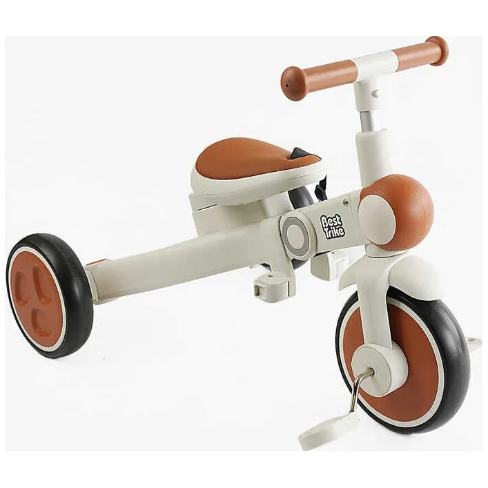 Велосипед-трансформер 3-х цв. BS-12-707 Best Trike (1) материал рамы нейлон, переднее колесо EVA 10”, задние колеса EVA 8”, родительская ручка, в коробке