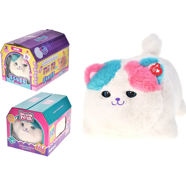 Интерактивный пушистый котик Fluff Pets мяукает, мурчит и реагирует на прикосновения BL-335/BF2505 (Мяк5229)