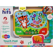 Планшет Kids Hits, KH02/002. "Тигровая Викторина". батарь. укр язык обучения, 50 вопросов по 15 учебным темам, р-р 24,1*18,4*2,6см, короб.35*27*4 см (Муз1734)