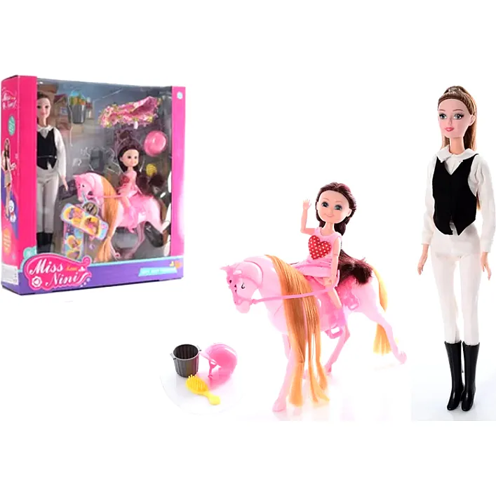 Кукла "Miss Gaga" с ребенком на коне, в коробке 51811 г.32,5*9*35см (Лял5881)
