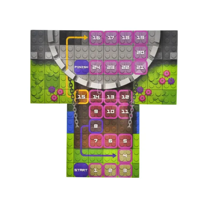 Конструктор "Block&Steps: Дракон и замок" + ходилка и мемори игра 3в1, 43дет. QB300-106 qbee (Кон7636)
