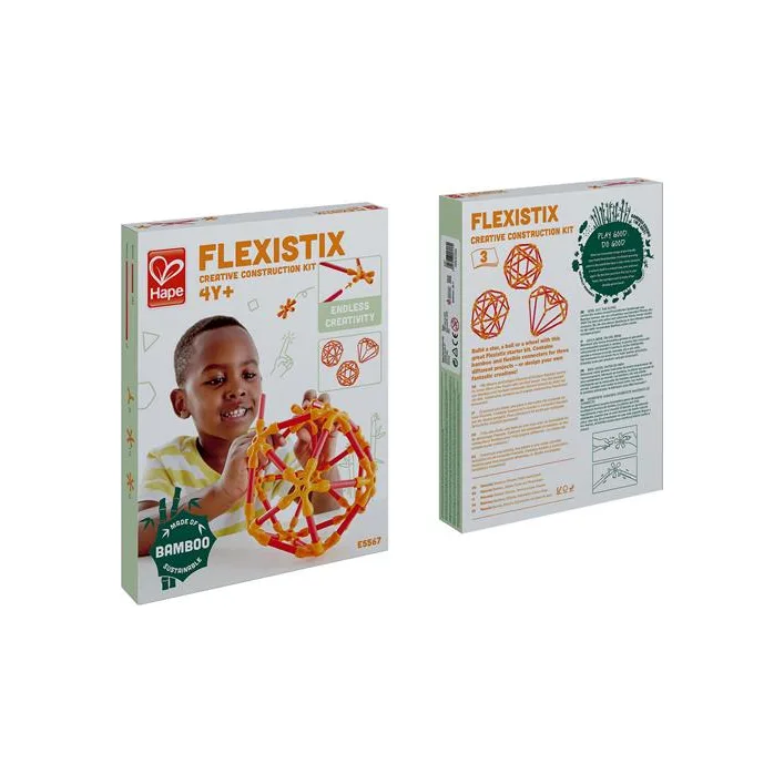Конструктор Hape Flexistix Будівництво 66 деталей бамбуковий (E5567)
