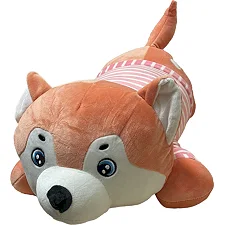 Дитяча м'яка іграшка "Собачка" L1124(Peach) іграшка з пледом, розмір 60 см
