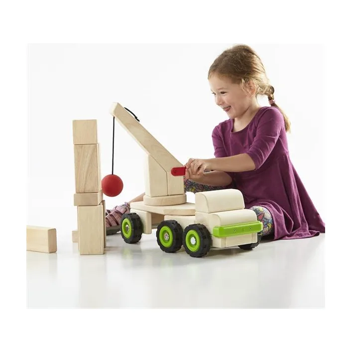 Большая машинка Guidecraft Block Science Trucks Стенобитная машина деревянная 45 см (G7533)