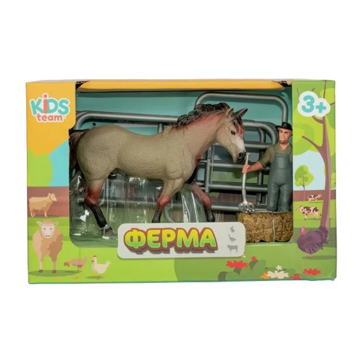 Дитячий іграшковий набір "Ферма" Q9899-X3_4 кінь з парканом
