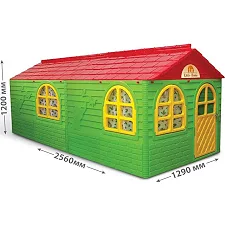 Детский игровой Домик со шторками 02550/23 пластиковый