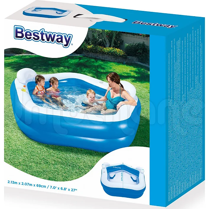 Бассейн надувной детский Bestway 54153 213x206х69 см