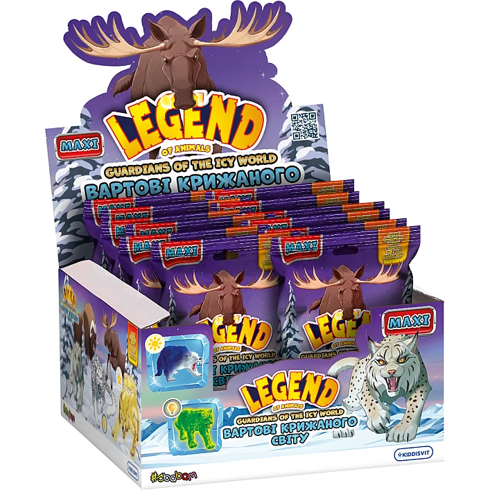 Стретч-іграшка у вигляді тварини серії LEGEND OF ANIMALS МАКСІ - ВАРТОВІ КРИЖАНОГО СВІТУ (в дисп.)