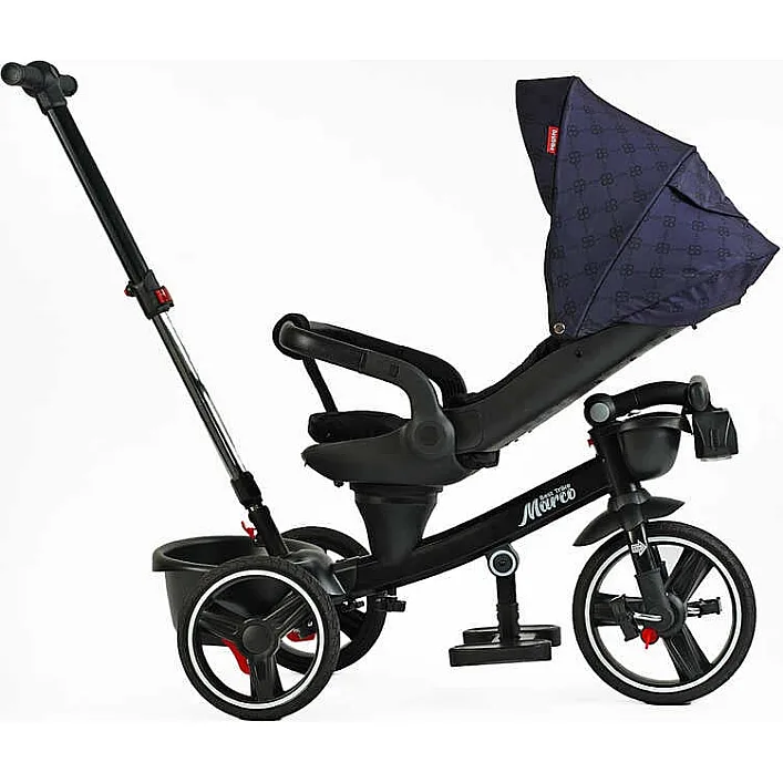 Велосипед 9155 / 331-09 BestTrike "Marco" (1) поворотное сиденье, складной руль, колеса с прорезиненным PU, корзина, телескопическая ручка, фара музыкальная