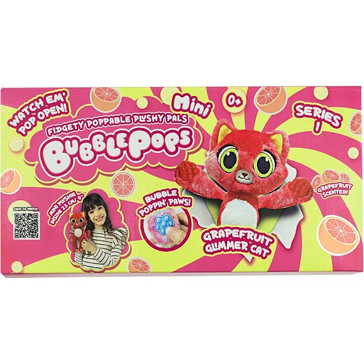 Мягкая игрушка с ароматом "Bubble Pops мини. Грейпфрутовая кошка" (20 см)