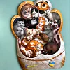 Деревянный пазл-вкладыш "Котики-муркотики" Ubumblebees (ПСФ133) PSF133
