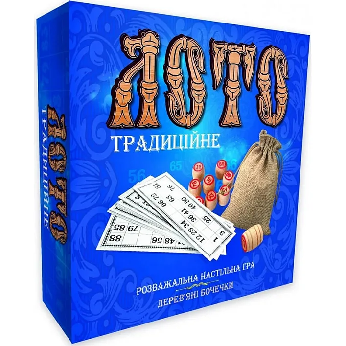 Лото "Традиционное" 30315 с деревянными бочонками