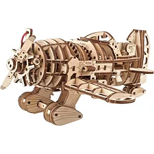 Деревянный механический 3D конструктор Ugears Самолет Бешеный Шершень (70183)