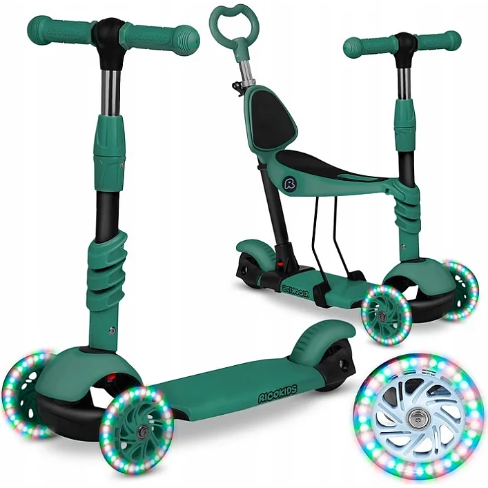 Самокат детский трехколесный Ricokids Todi зеленый