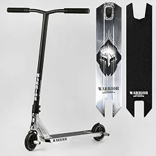 Самокат трюковый Т-30401 Best Scooter (4) "Warrior", HIC-система, ПЕГИ, алюминиевый диск и дека, колёса PU, d=120мм, ширина руля 58 см