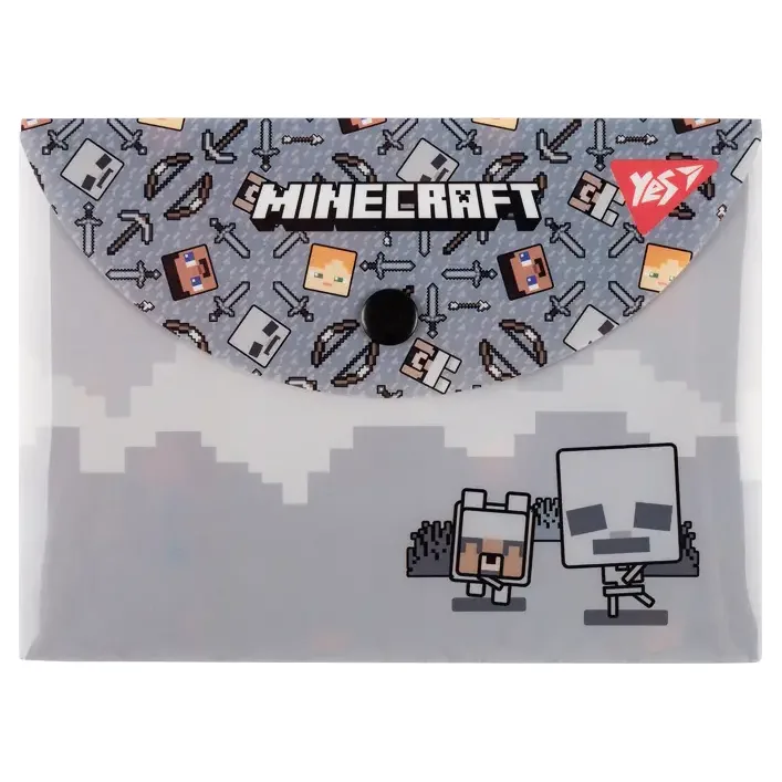 Папка-конверт YES B7 на кнопке "Minecraft" 492262 (Кнц6584)