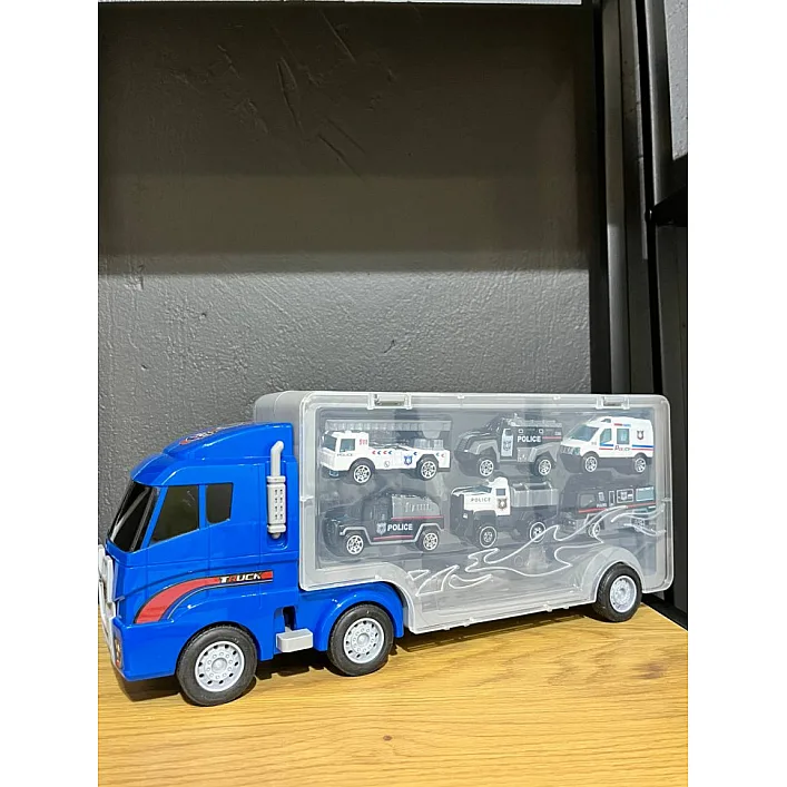 Трейлер с машинками PS006-3 "Автопром" в коробке р. 34,5*14,9*9,5 см (Маш6595)