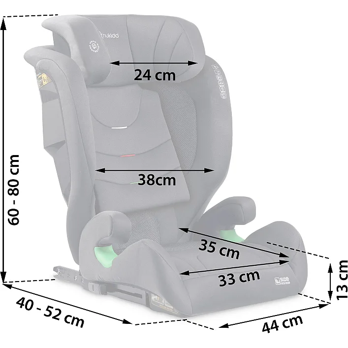 Автокрісло Nukido Louis Soft ISOFIX 15-36 кг, сіре