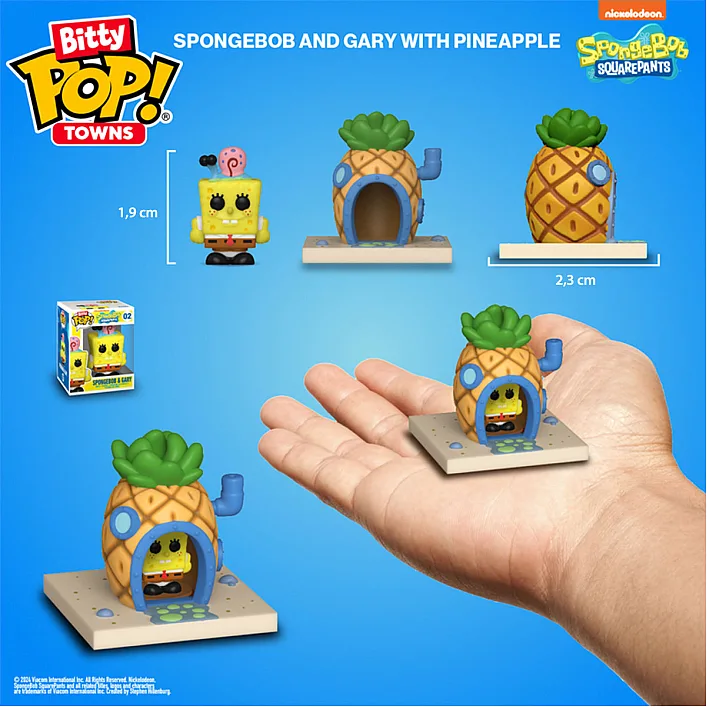 Набір фігурок BITTY POP! Town серії "Губка Боб Квадратні Штани" – ГУБКА БОБ І ЙОГО ДІМ