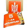 Набор для рисования по ткани «I Am Ukrainian, Тризуб» paint-n064-n059