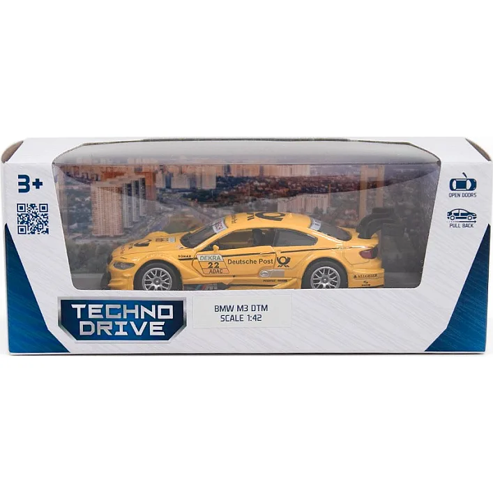 Автомодель TechnoDrive - BMW M3 DTM (желтый) (Маш8698)