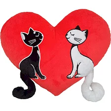 Подушка декоративная "Котики день и ночь" FWPCATSDAYNIG25RD
