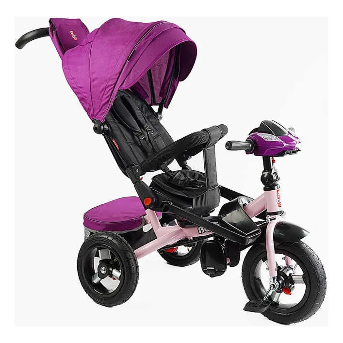 Велосипед 6088 F – 736-07 Best Trike (1) ПОВОРОТНОЕ СИДЕНИЕ, СЛОЖНОЕ КЕРМО, ФАРА МУЗЫКАЛЬНАЯ С USB,Bluetooth НАДУВНЫЕ КОЛЕСА, ПУЛЬТ ВКЛЮЧЕНИЯ СВЕТА И ЗВУКА