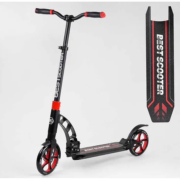 Самокат двухколесный "Best Scooter" 42923 (2) колеса PU, d переднего колеса 200мм, d заднего колеса 200мм, 2 амортизатора, в коробке