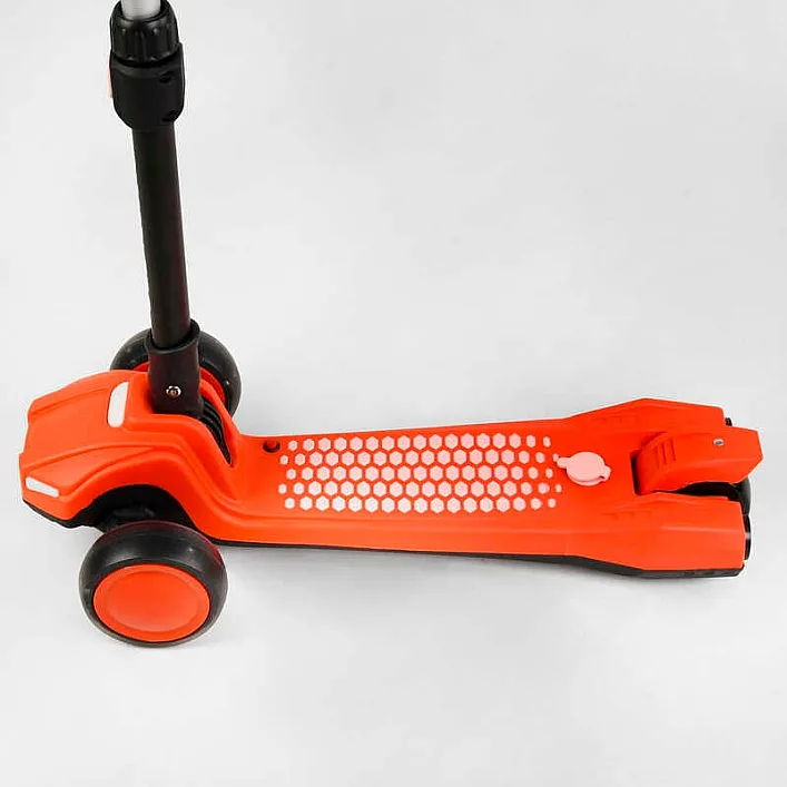 Самокат трехколесный LT-12857 Best Scooter с парогенератором (6) складной руль, ЗВУК МАШИНЫ, ДЫМ, СВЕТ, пластмассовый, колеса PU 120х35мм, в коробке
