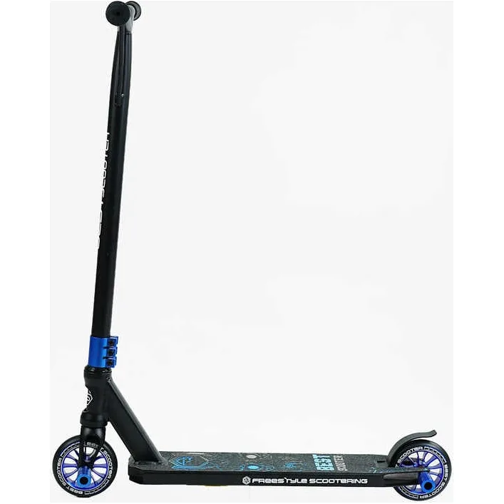 Самокат трюковый Best Scooter 54528 (1) HIC-система, ПЕГИ, алюминиевый диск и дека, колёса PU d-110мм, ширина руля-52см, высота - 83см, в коробке